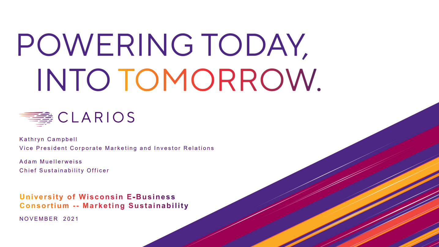 Clarios Presentation Slides: Powering Today, Into Tomorrow thumbnail