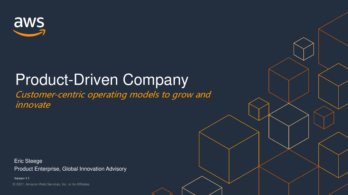 Amazon Web Services Presentation Slides: Product-Driven Company thumbnail