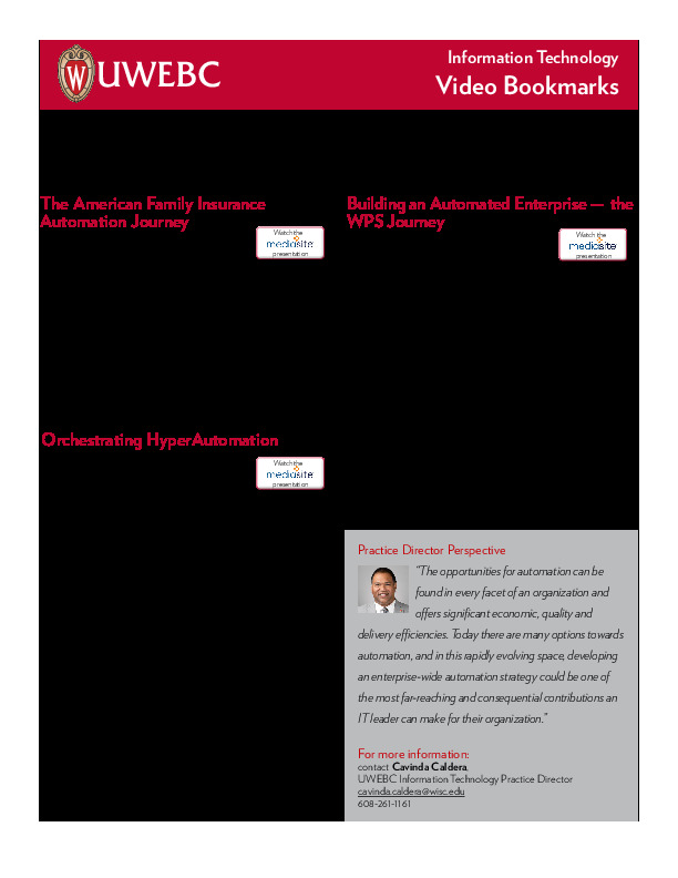 Video Bookmarks: Enabling Enterprise-Wide Automation thumbnail