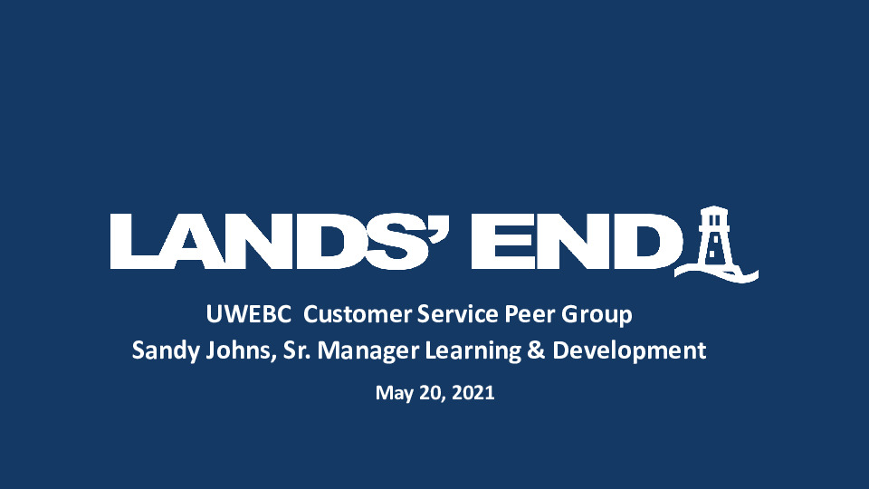 Lands' End Presentation Slides :  Approach to Remote Training thumbnail