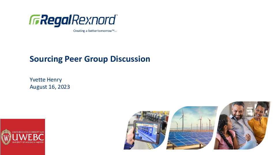 3. Regal Rexnord Presentation Slides: Selling the C-Suite: Evolving Sourcing's Role from Cost Cutter to Revenue Driver thumbnail