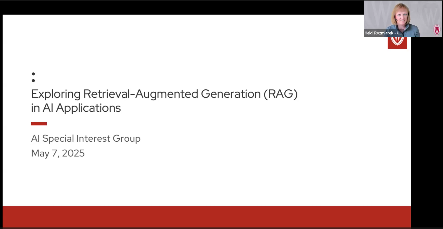 1. Full Event Recording: Exploring Retrieval-Augmented Generation (RAG) in AI Applications thumbnail
