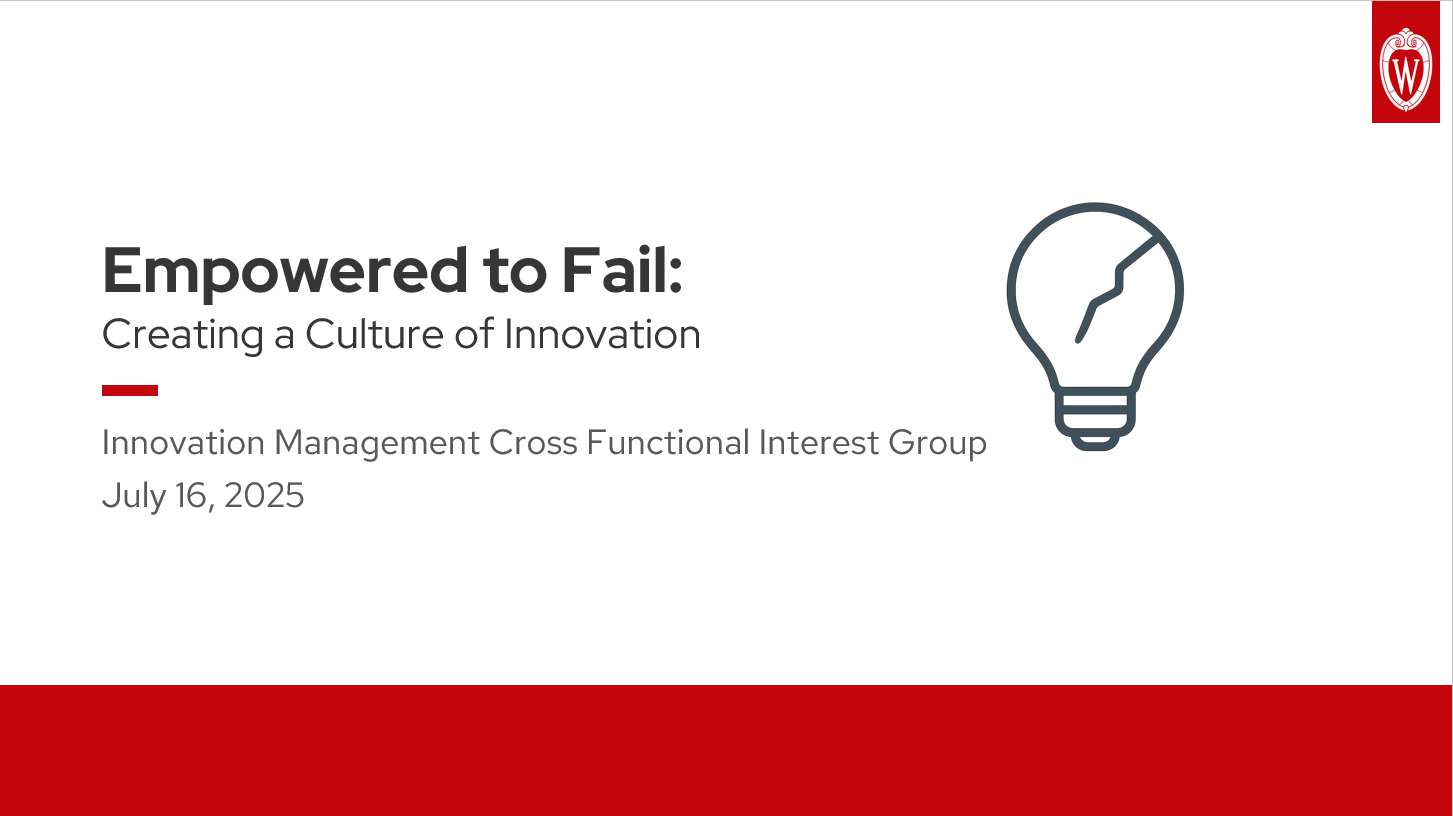 2. UWEBC Presentation Slides: Empowered to Fail: Creating a Culture of Innovation thumbnail